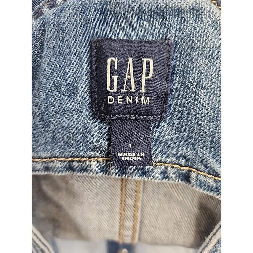 Gap Denim Dress Girls Large Blue Button Up Overall Sleeveless  Casual Size Large